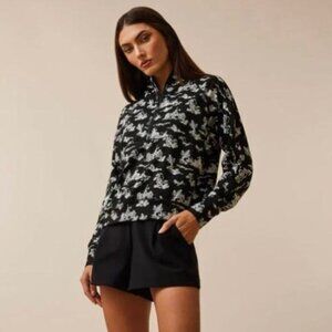 Greyson Womens Paris of The West Kristina Half Zip Pullover Hoodie Black Medium